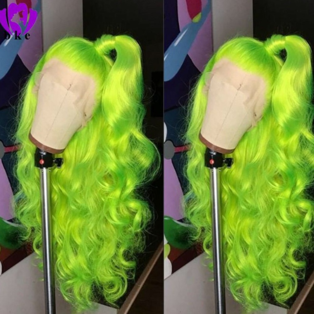 - 24” APPLE GREEN CURLY LACE  FRONT WIG  *NWT*

🆕